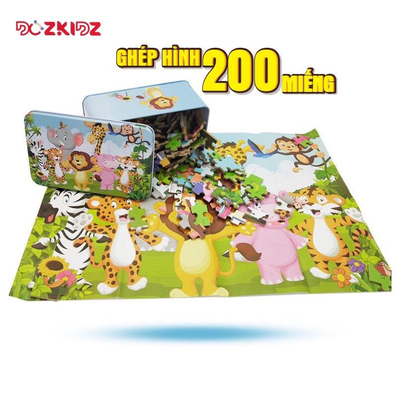 Đồ chơi ghép hình - Hộp 200 miếng ghép hình theo chủ đề cho bé từ 4 tuổi trở lên - DOZKIDZ