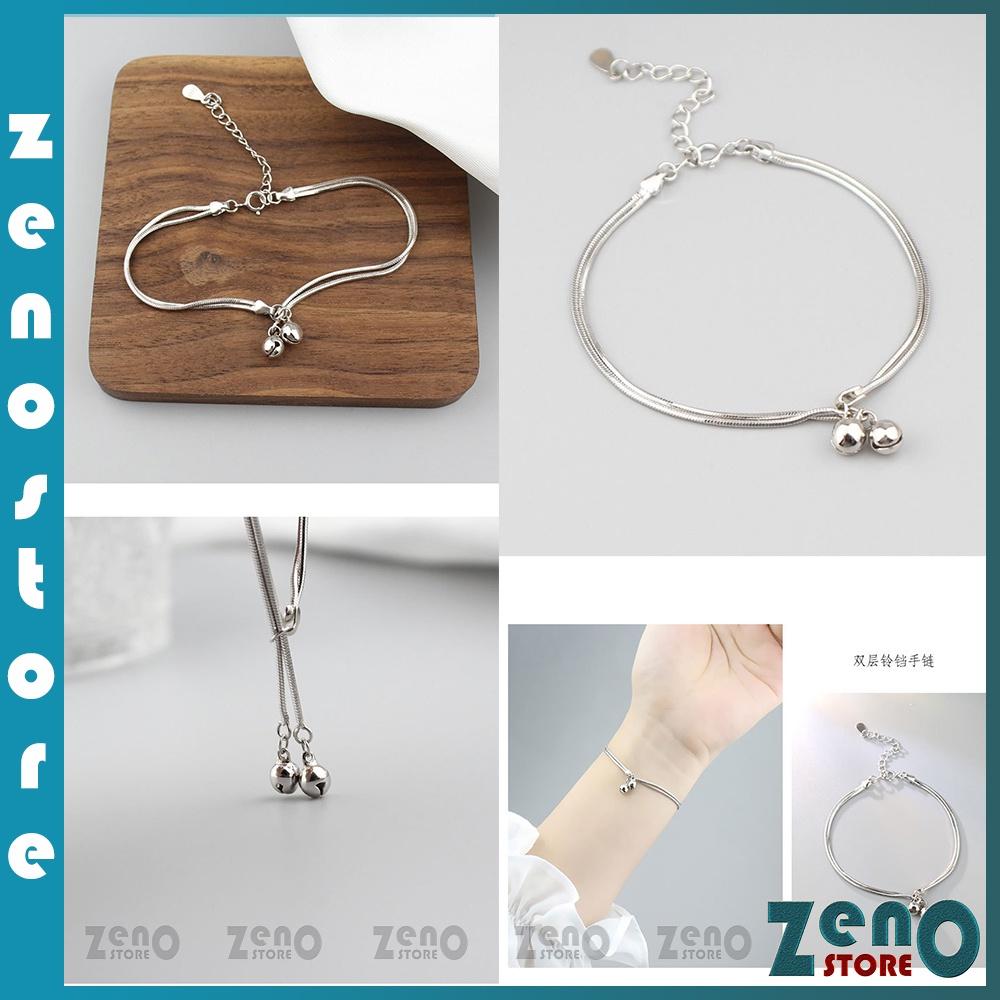Vòng tay chuông 2 lớp ZenO LT02, Lắc tay phong cách Hàn Quốc