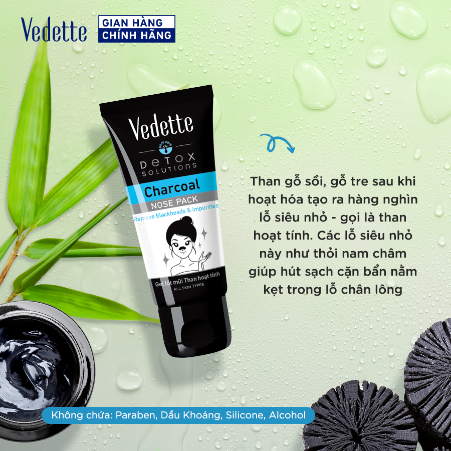 Gel lột mũi Vedette than hoạt tính 50ml