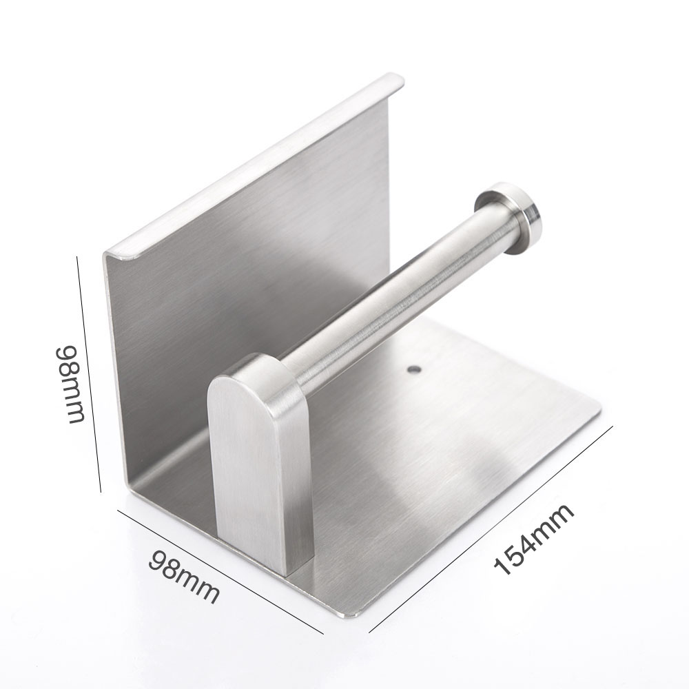 Kệ Treo Giấy Vệ Sinh Inox SUS304 Dán Lên Tường Phòng Tắm, Hộp Đựng Giấy Vệ Sinh Trong Phòng Tắm Inox SUS304 Có Đế Để Điện Thoại Tiện Lợi Không Khoan