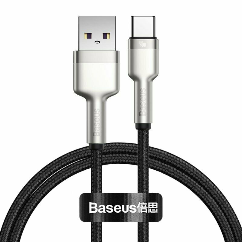 Dây sạc nhanh Baseus 40W Type C, Cáp sạc nhanh Baseus PD 40W Metal Charging Cables USB To Type-C Charger Data Line - Hàng chính hãng