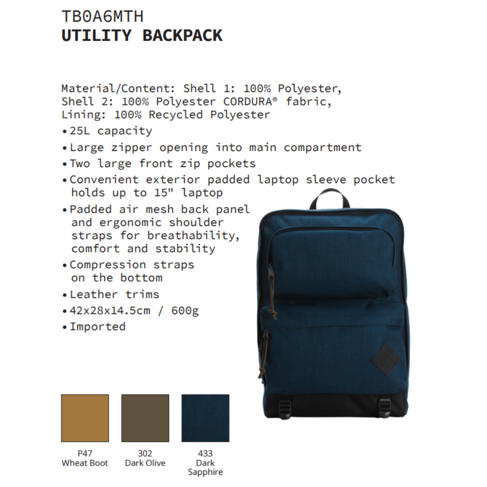 Timberland Ba lô - Unisex Utility Backpack TB0A6MTH