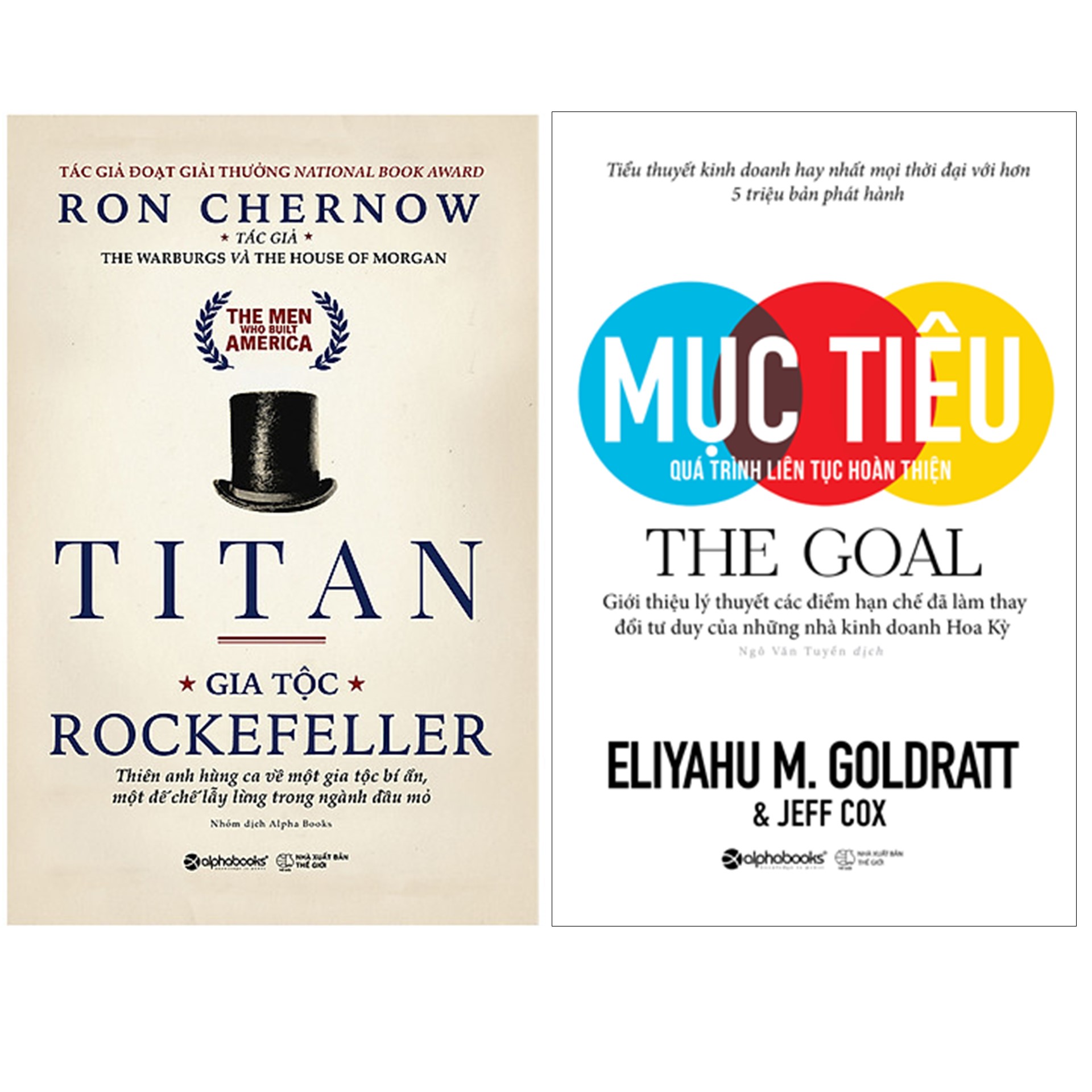 Combo Sách Hay Kinh Điển Về Bài Học Kinh Doanh : Titan – Gia Tộc Rockefeller + Mục Tiêu  - Quá Trình Liên Tục Hoàn Thiện