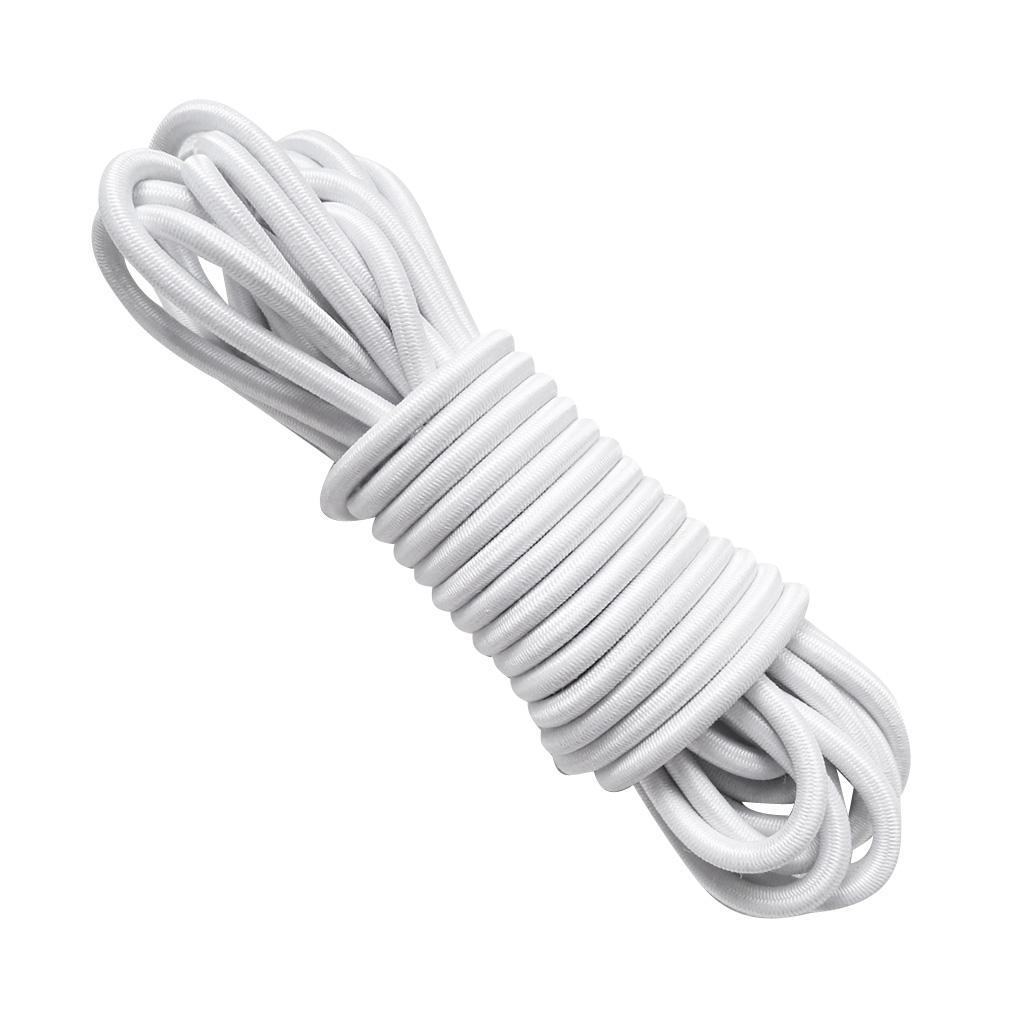 2x4mmx5m Elastic Bungee Rope Shock Cord Tie Down for Boat Trailer White