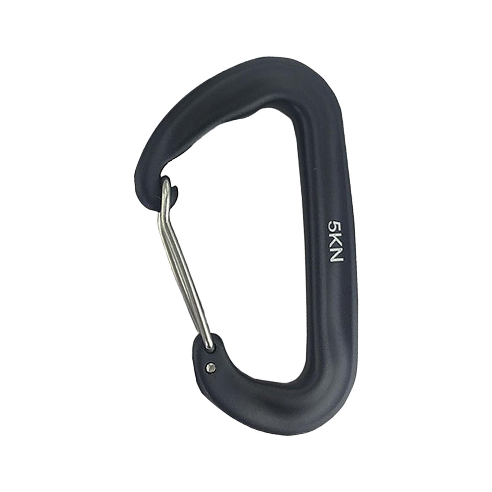 Metal Locking Carabiner Gadgets Keyring Heavy Duty 3 inch Small Carabiner Clip D Shaped Carabiner for Water Bottle Fishing Mountaineering