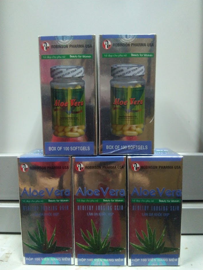 TPCN- Robinsin Pharma USA- ALOE VERA-Viên uống đẹp da, dưỡng da, nhuận tràng