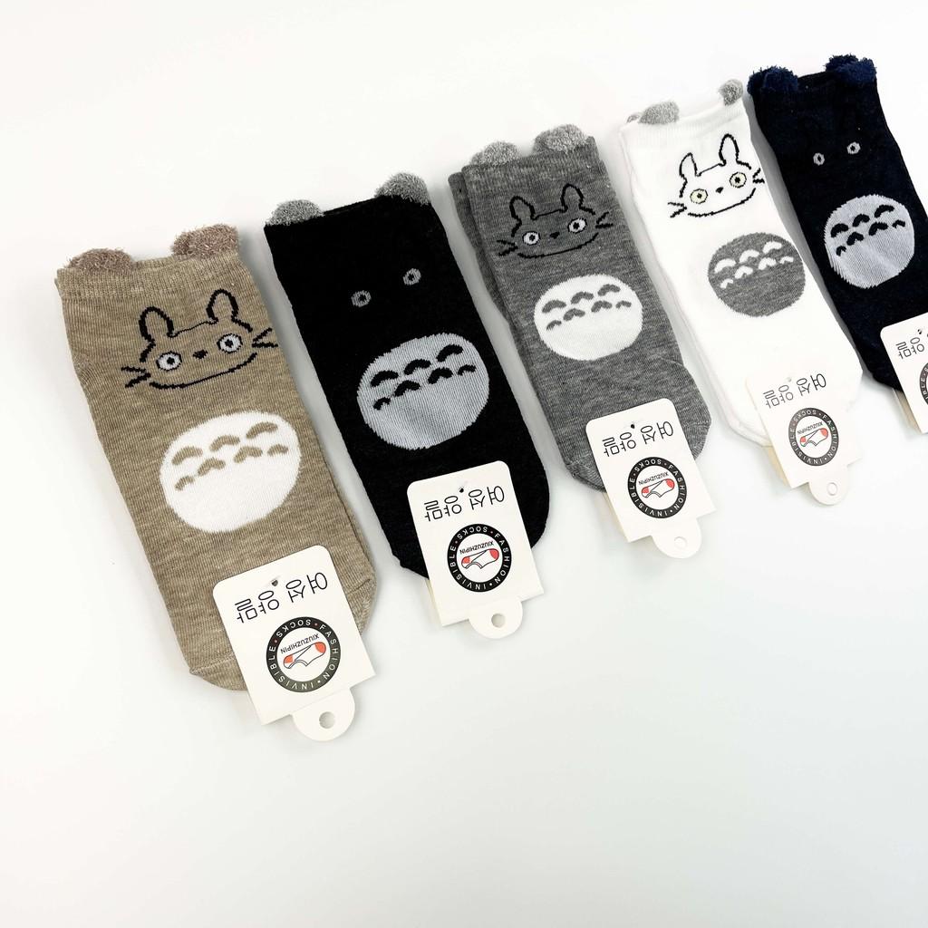 Tất Nữ Cổ Ngắn Tai Gấu, Vớ Nữ Cotton dễ thương nhiều màu phong cách Hàn Quốc LISU-TATNU-TAIGAU