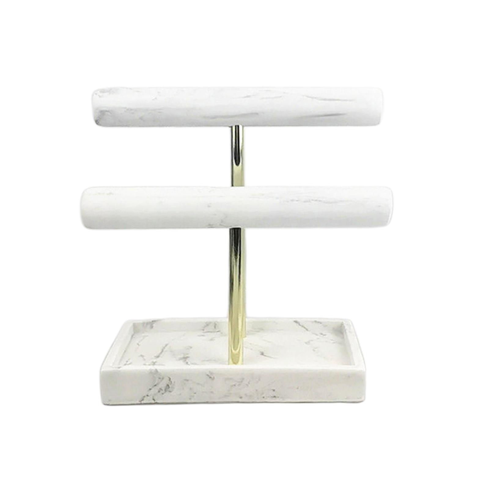2 Tier Jewelry Bracelet Watch Rack Tabletop Jewelry Organizer Shelf Showcase
