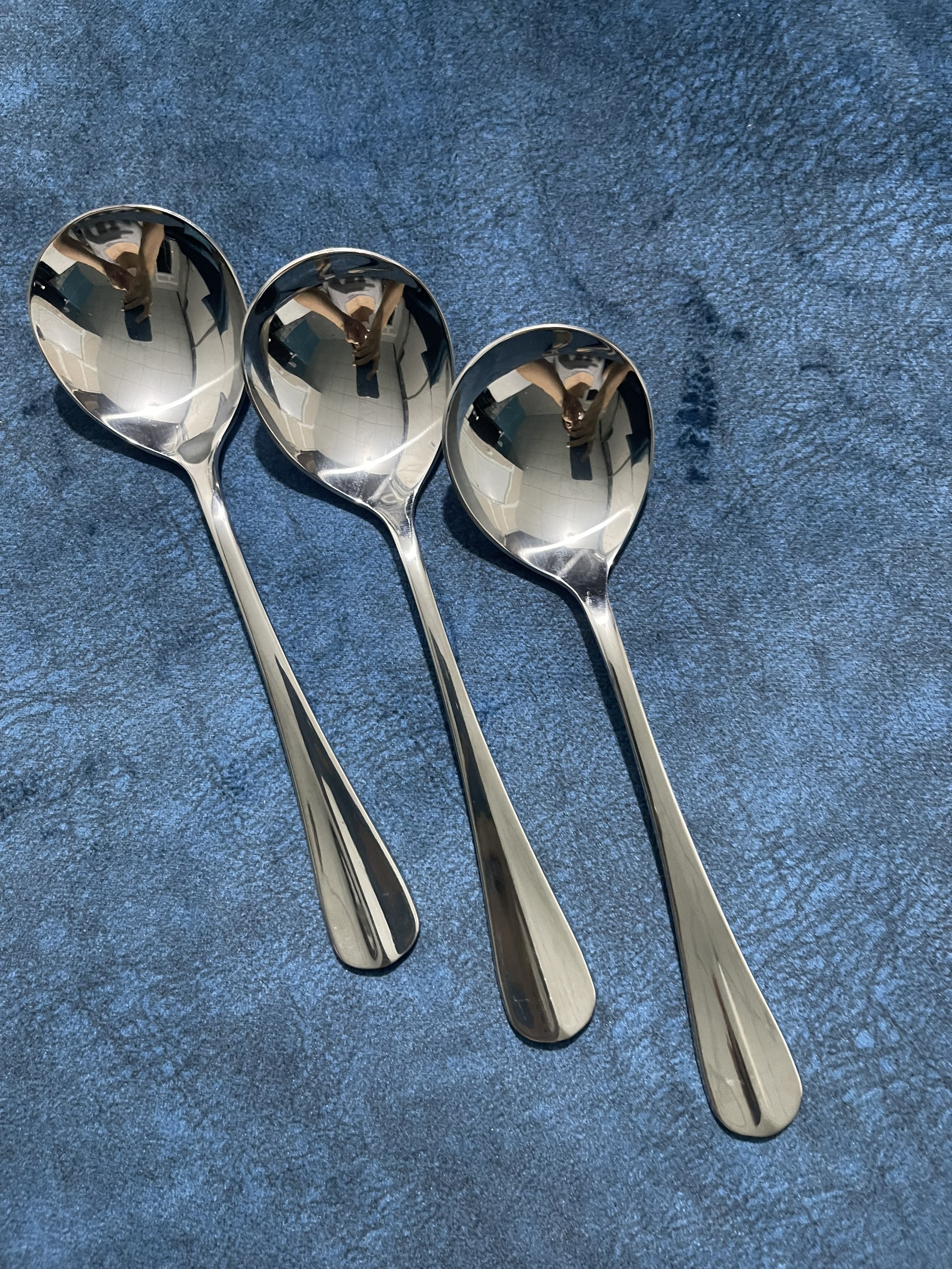 Muỗng Súp Tròn _ Muỗng Ăn Miệng Tròn Cán Gân Cao Cấp Inox #304