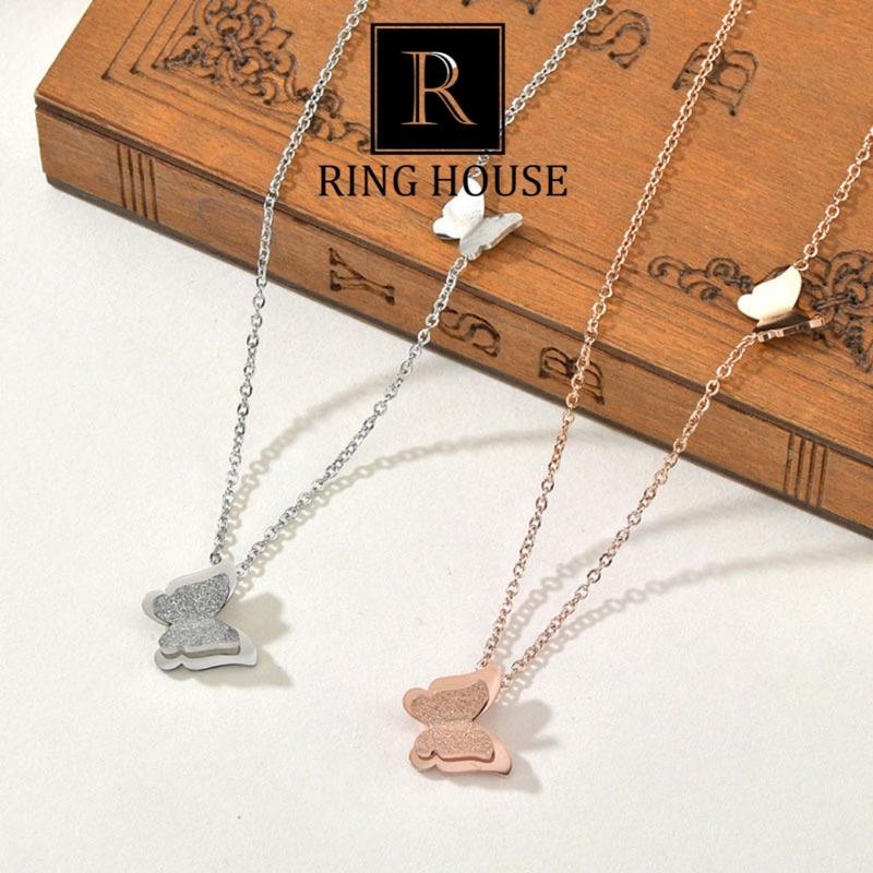 Dây Chuyền Vòng Cổ Nữ Titan Đôi Bướm Đẹp Ring House