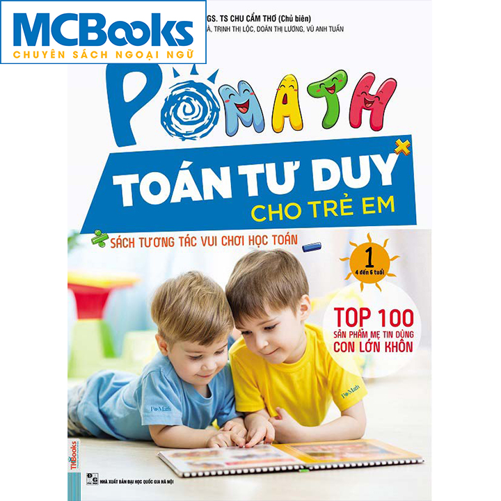 POMath-Toán tư duy cho trẻ em tập 1-Sách học toán tư duy toán- Toán tư duy cho trẻ em từ 4 – 6 tuổi-Mcbooks