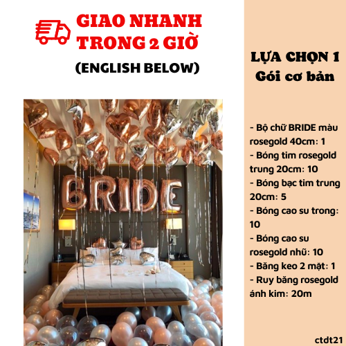 Bộ bong bóng trang trí tiệc chia tay độc thân bachelorette party decor party ctdt21