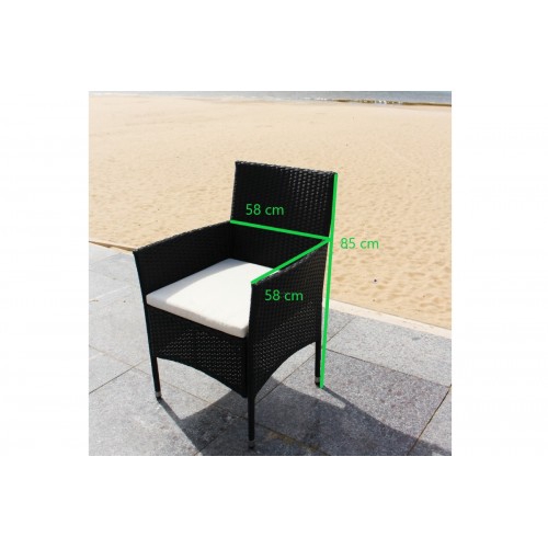 WEGO 2 ghế ngoài trời / Ghế ban công/ Ghế hồ bơi/ Ghế sân vườn // 2 Pcs Outdoor Furniture Rattan Chair for Outdoor Chair Garden Chair Balcony 2 Seater