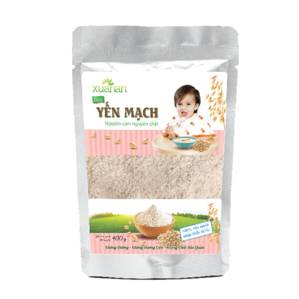 Combo 11 Túi Bột Yến Mạch Nguyên Cám Nguyên Chất Xuân An [ ko đường] Túi 400G(Tặng Kèm 11 Túi Yến Mạch 150G)