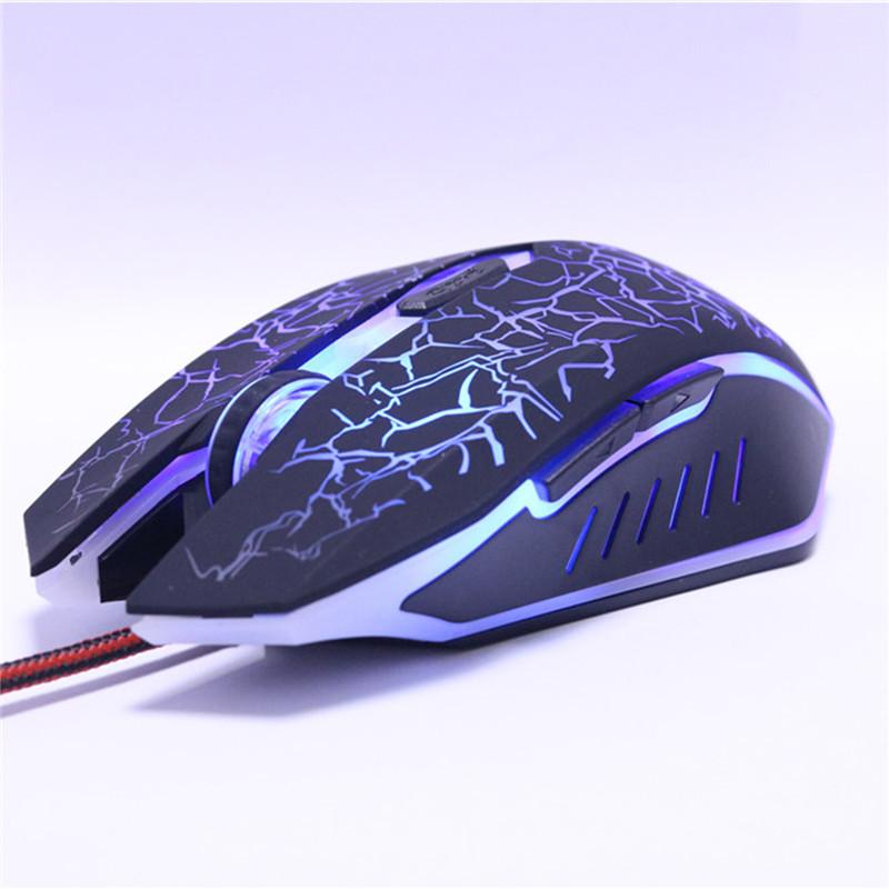 Dữ Liệu Ếch Chuột Chơi Game Có Dây LED Chuột Quang Đèn Nền Cho Trò Chơi Laptop Notebook PC Máy Tính Dành Cho Windows Mac