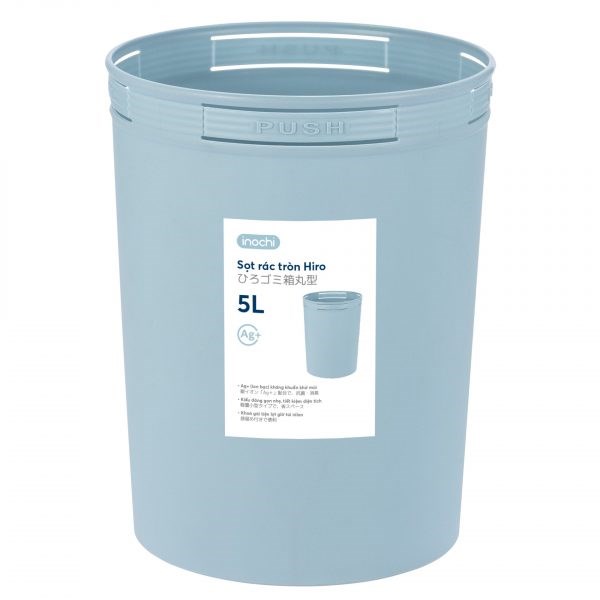Sọt Rác Hiro, Thùng Đựng Rác 5L – 10L – 15L Dạng Tròn Sang Trọng Inochi