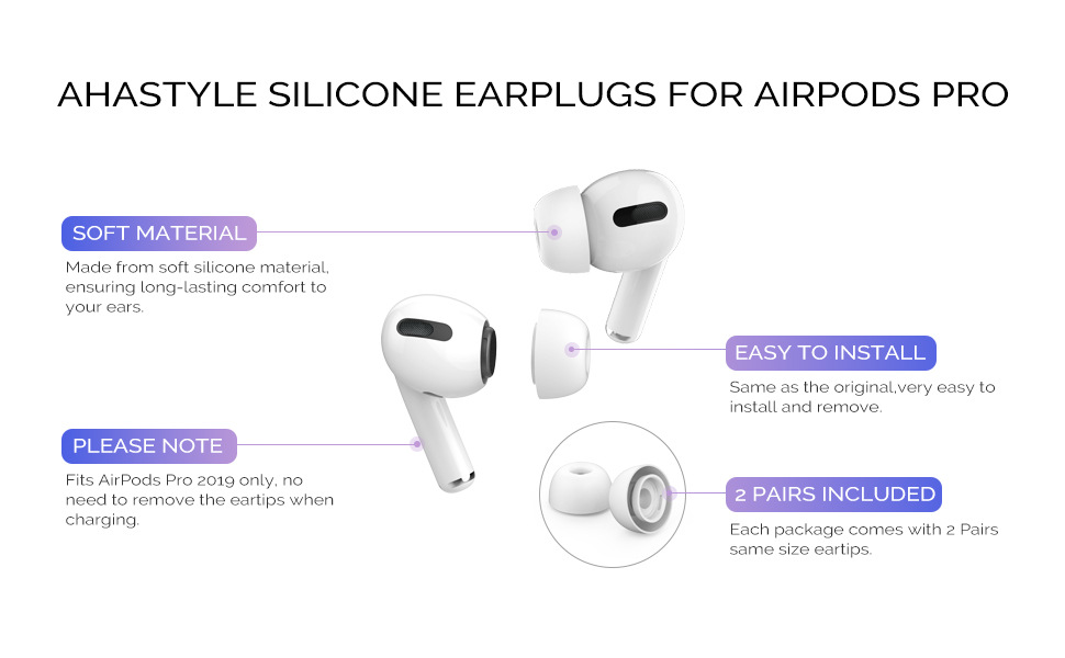 Nút Tai Nghe Thay Thế Cho AirPods Pro 1 &amp; 2 (Bộ 2 Cặp) - Hàng Chính Hãng