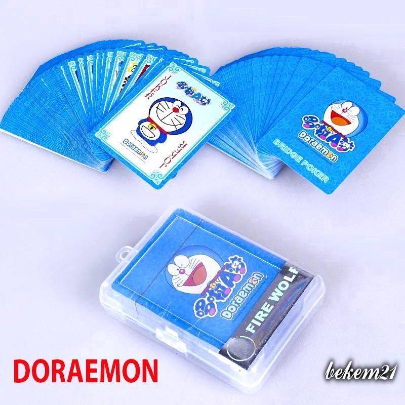Bộ thẻ bài in hình doremon doraemon nobita chaien xuka xê kô 54 lá khác nhau bộ tú bài tây anime manga chibi xinh xắn