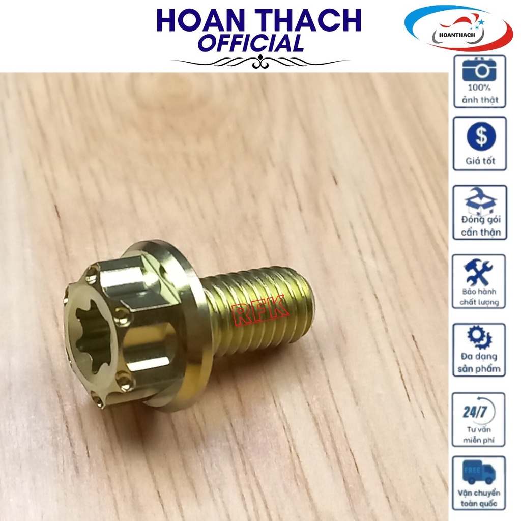 Ốc 8L10 Titan Vàng Đầu Salaya dùng cho nhiều dòng xe HOANTHACH SP017499 (giá 1 con)