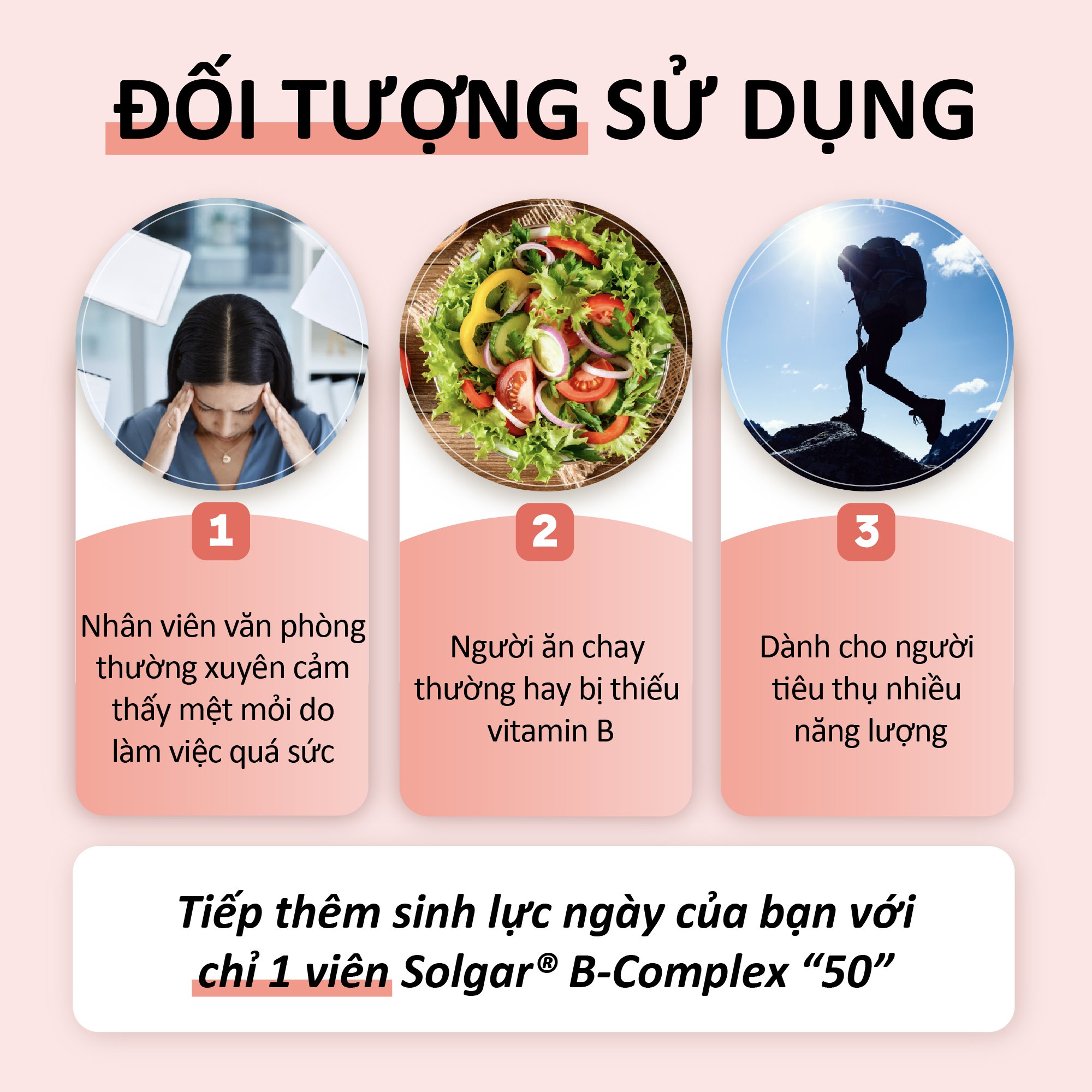 NHẬP KHẨU USA CHÍNH HÃNG - Viên uống tăng cường sức khỏe, giảm căng thẳng mệt mỏi Solgar B Complex 50 B-Complex