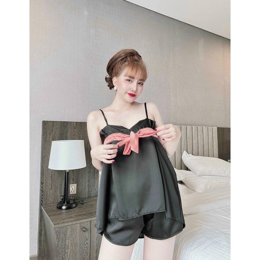 Đồ bộ đùi nữ mặc nhà, Bộ ngủ dễ thương hai dây- Phuongaliceshop