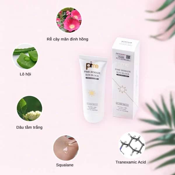 Kem chống nắng trắng da Pime Remade Sun Block