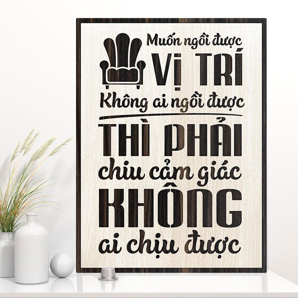 Tranh tạo động lực TBIG021 - Muốn ngồi được vị trí không ai ngồi được thì phải chịu cảm giác không ai chịu được