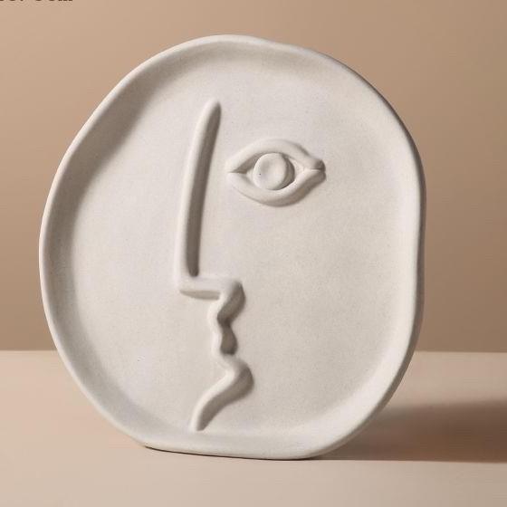 Lọ hoa gốm sứ hình mặt tròn size 18x18cm