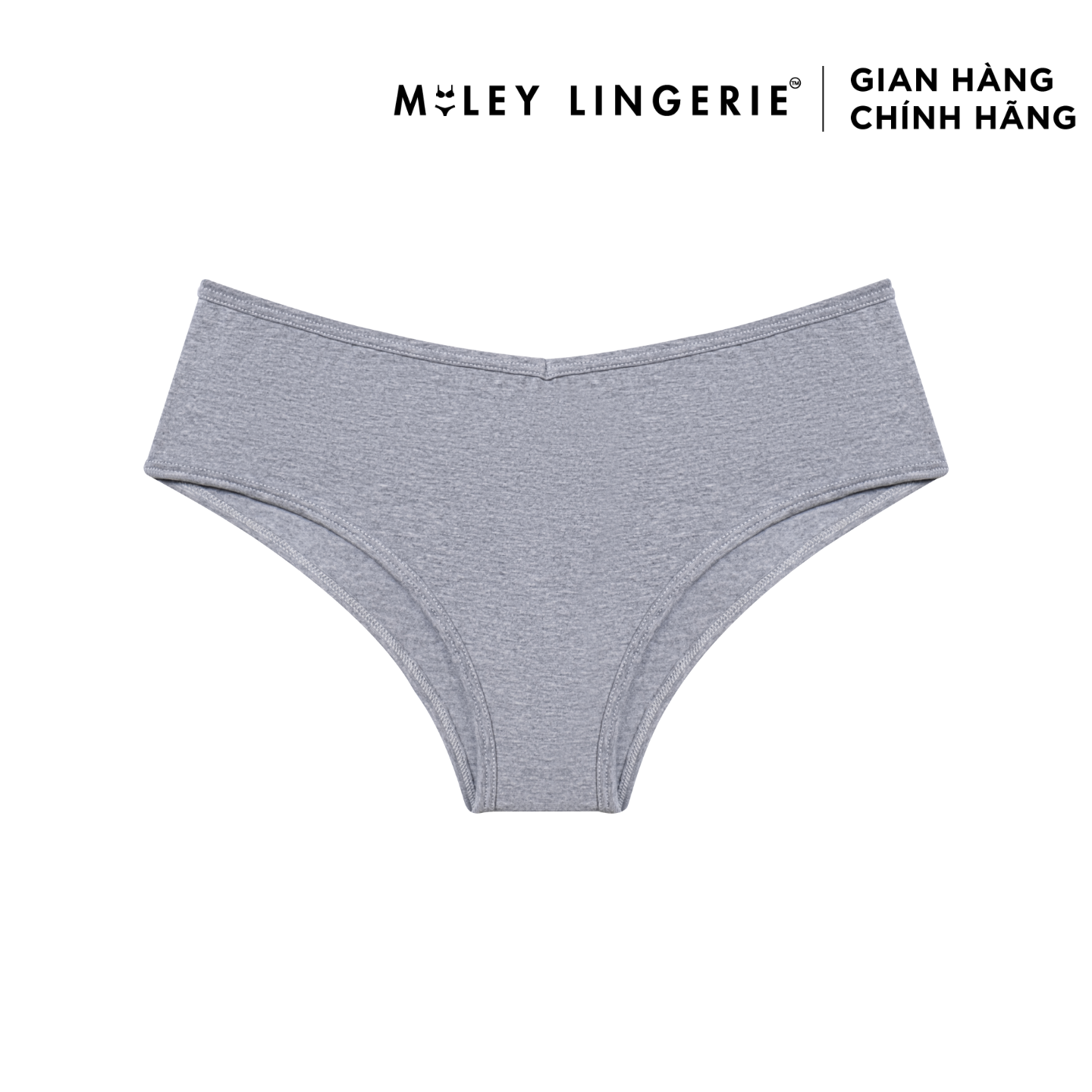 Bộ Đồ Lót Áo Cotton Có Gọng Đệm Vừa Nâng Ngực Lưng Logo Và Quần Lưng Xéo Đồng Bộ Miley Lingerie