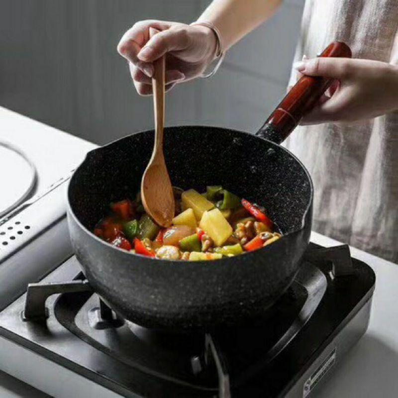 CHẢO /QUÁNH CHỐNG DÍNH ĐÁY SÂU KIỂU NHẬT, CHẢO CHỐNG DÍNH VÂN ĐÁ