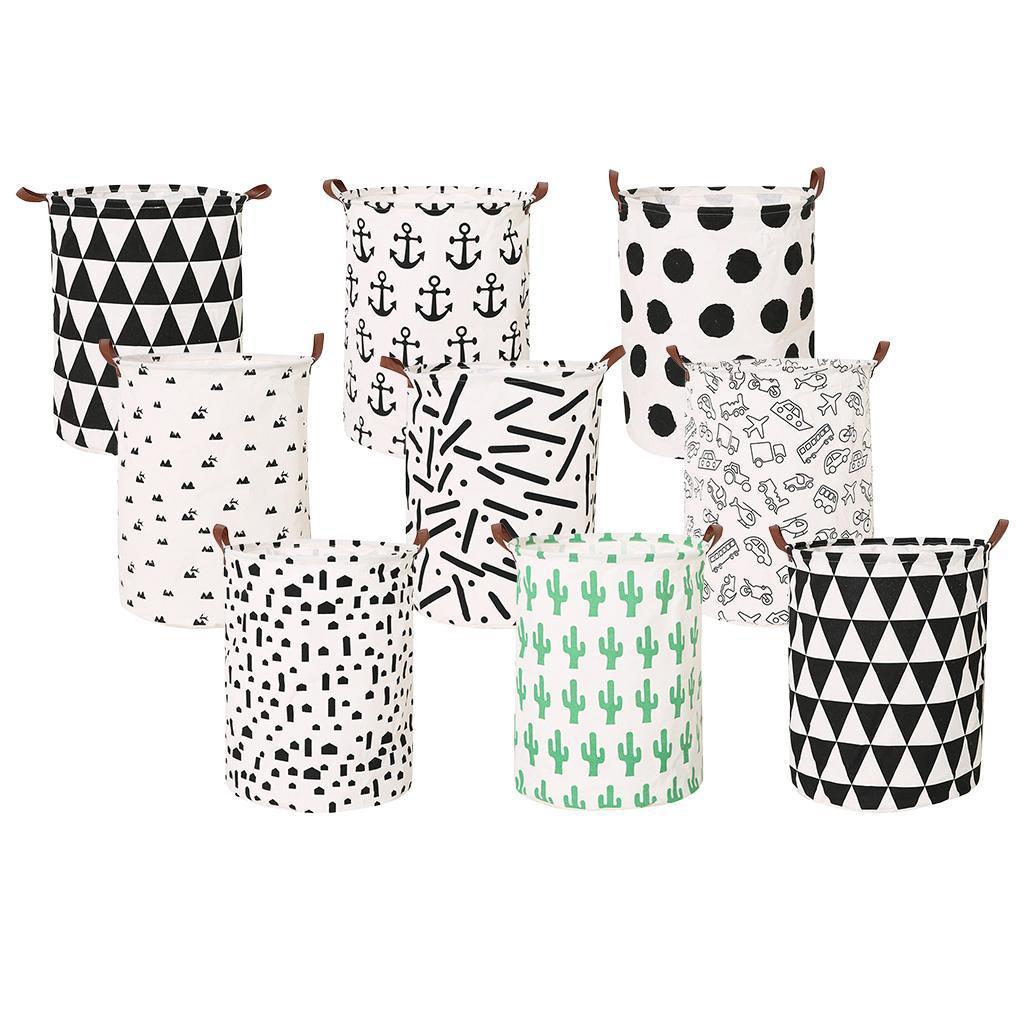 Kids Toy Storage Basket Bin Canvas Hamper Keep Tidy Clean Mountain +Cylinder
