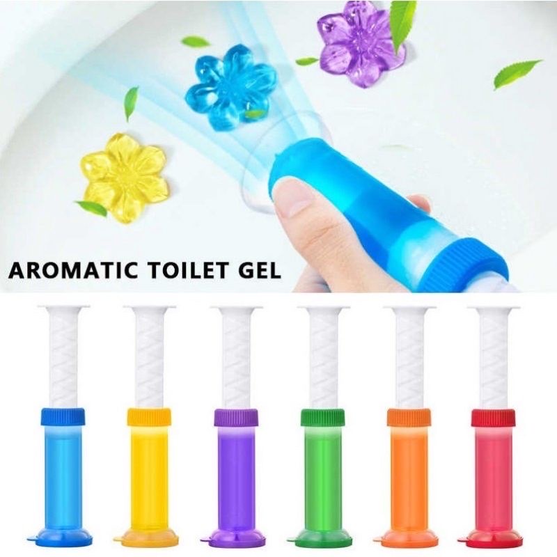 Set 5 ống  Gel thơm Khử Mùi Khử Trùng làm sạch vệ sinh diệt khuẩn bồn cầu hình bông hoa CozyBin