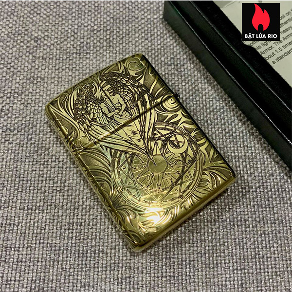 Bật Lửa Zippo Armor 169 Khắc Thiên Thần Và Đôi Cánh 5 Mặt – Zippo 169.Thienthan