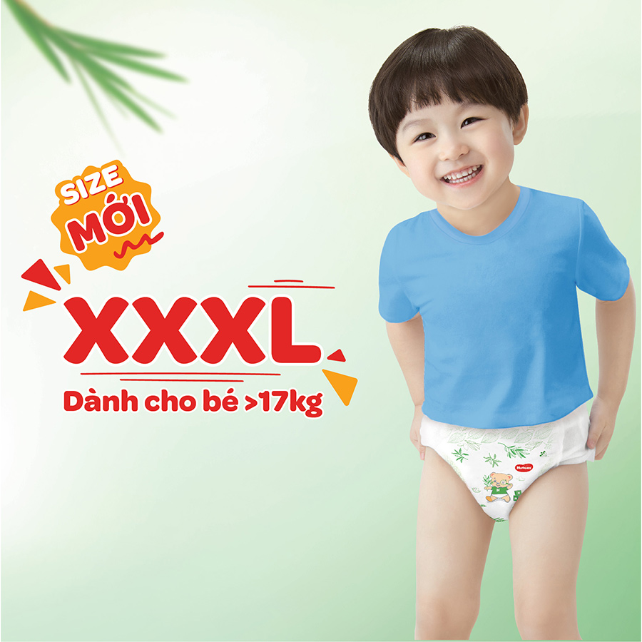 Tã quần Huggies Dry Tràm Trà Tự Nhiên XXXL24 (Trên 17Kg) - Tặng 6 miếng