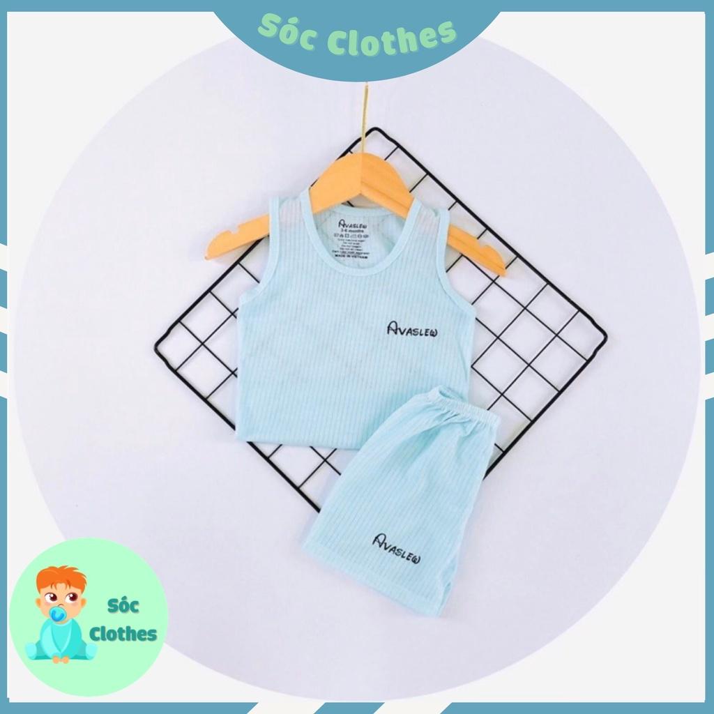 Bộ Ba Lổ Thun Tăm Gân Size Nhí Cho Bé Diện Vào Mùa Hè 3-13kg
