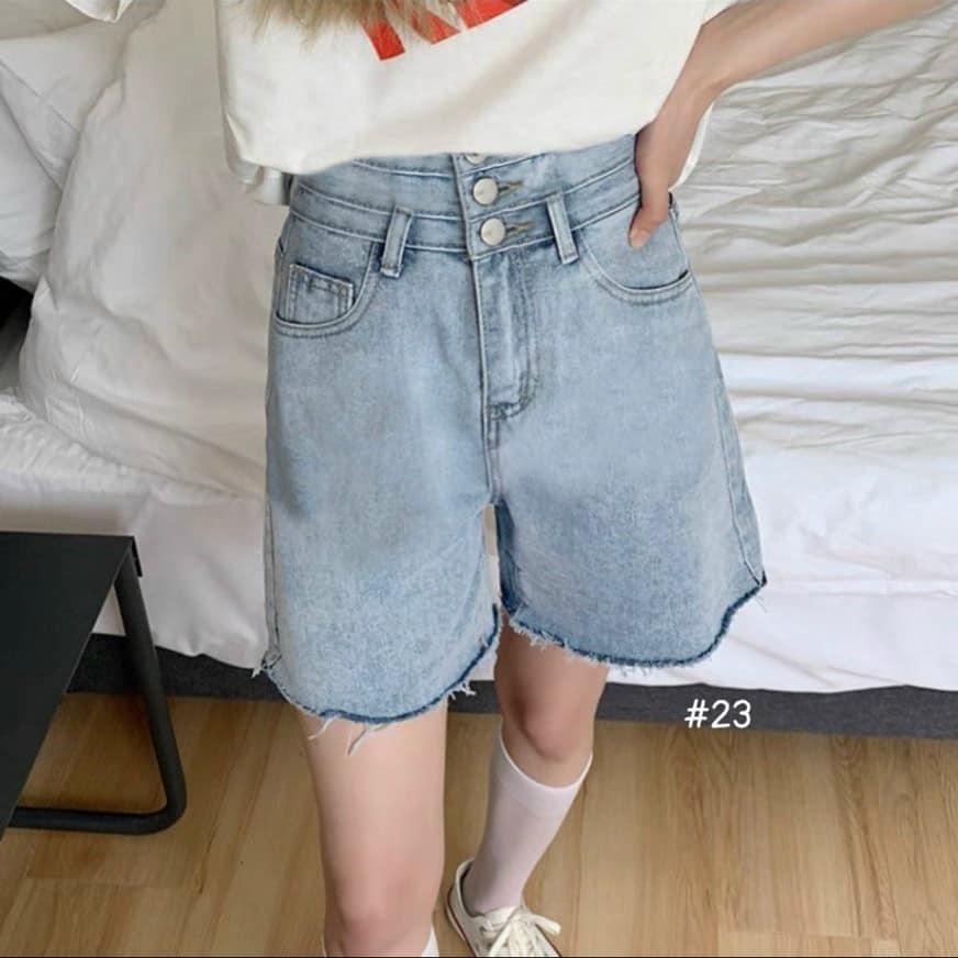 Quần short ngố jean 3 nút có size từ 40 đến 75kg