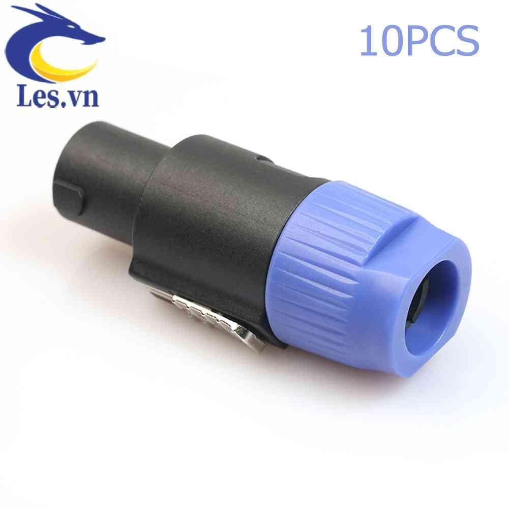 Set 10 Đầu Nối Dây Cáp Âm Thanh 4 Cực 4 Chấu NL4FC