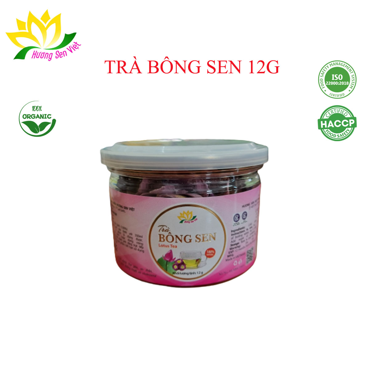 TRÀ BÔNG SEN HŨ 12G - HƯƠNG SEN VIỆT