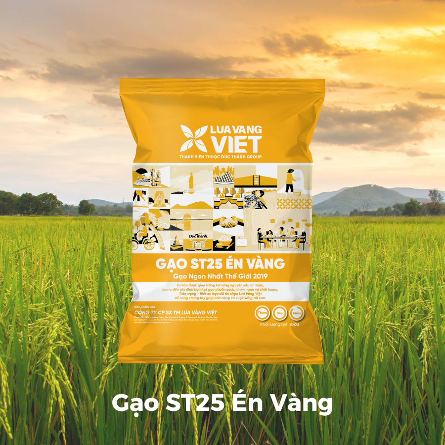 Gạo Lúa Vàng Việt ST25 Én Vàng túi 10kg
