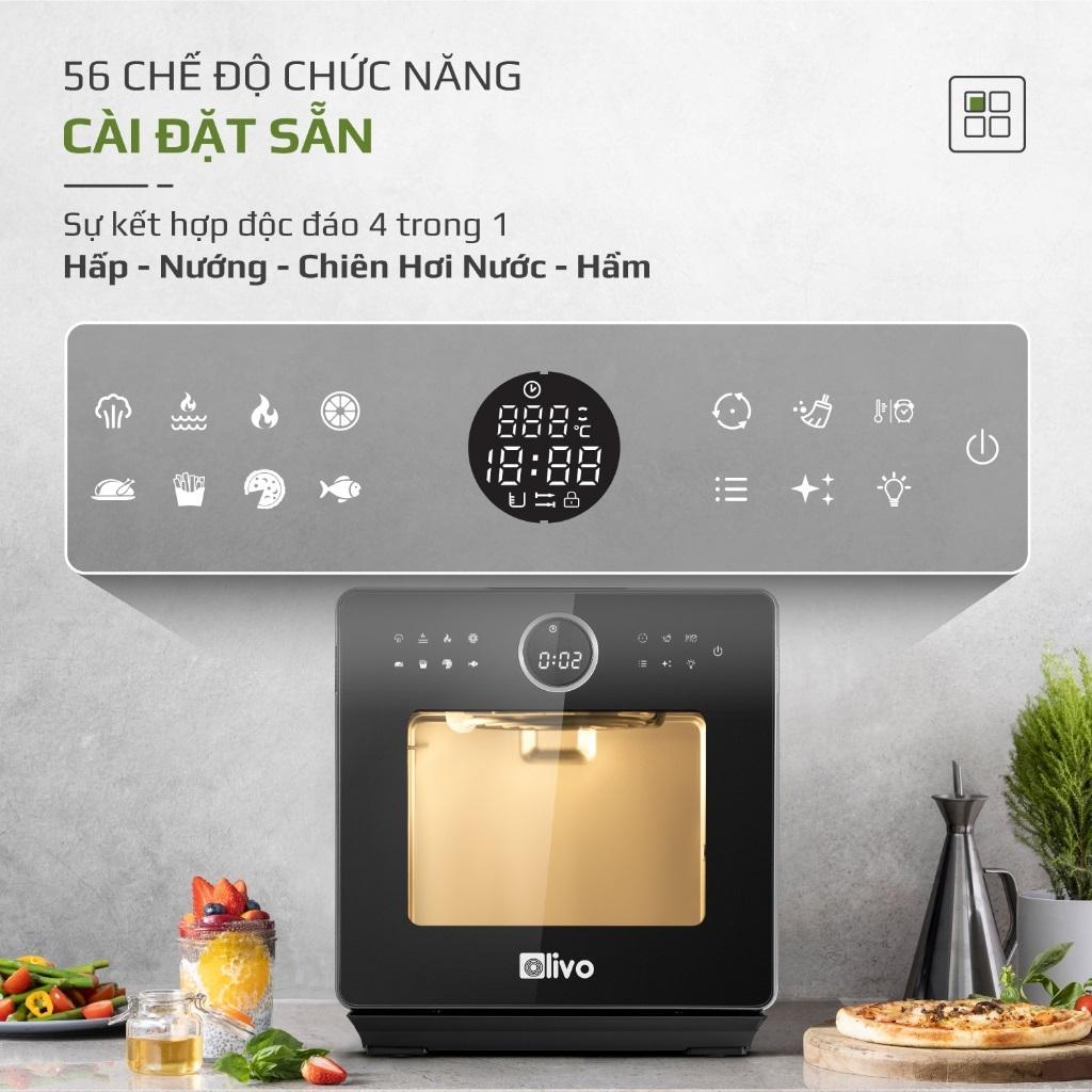 Nồi Chiên Hơi Nước OLIVO SF16 PRO - 56 Chức Năng, Dung Tích 16L, Công Suất 2800W, Hàng Chính Hãng
