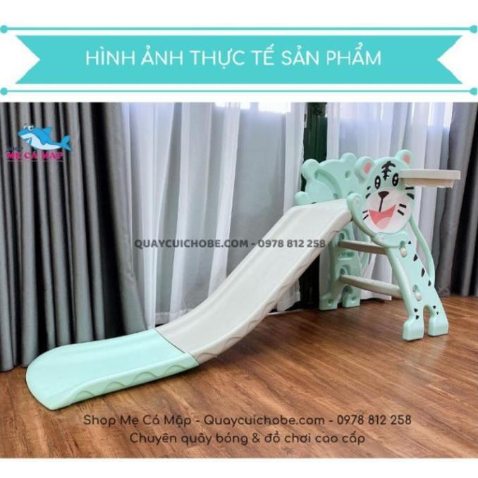 Cầu trượt cho bé TẶNG KÈM BÓNG RỔ, cầu trượt bé trai bé gái hàng sẵn Loại I