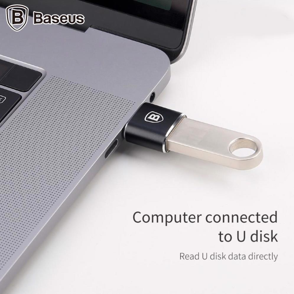 Đầu chuyển OTG USB Type C sang USB Full size Baseus LV106 (CATJQ-B01)- Hàng chính hãng