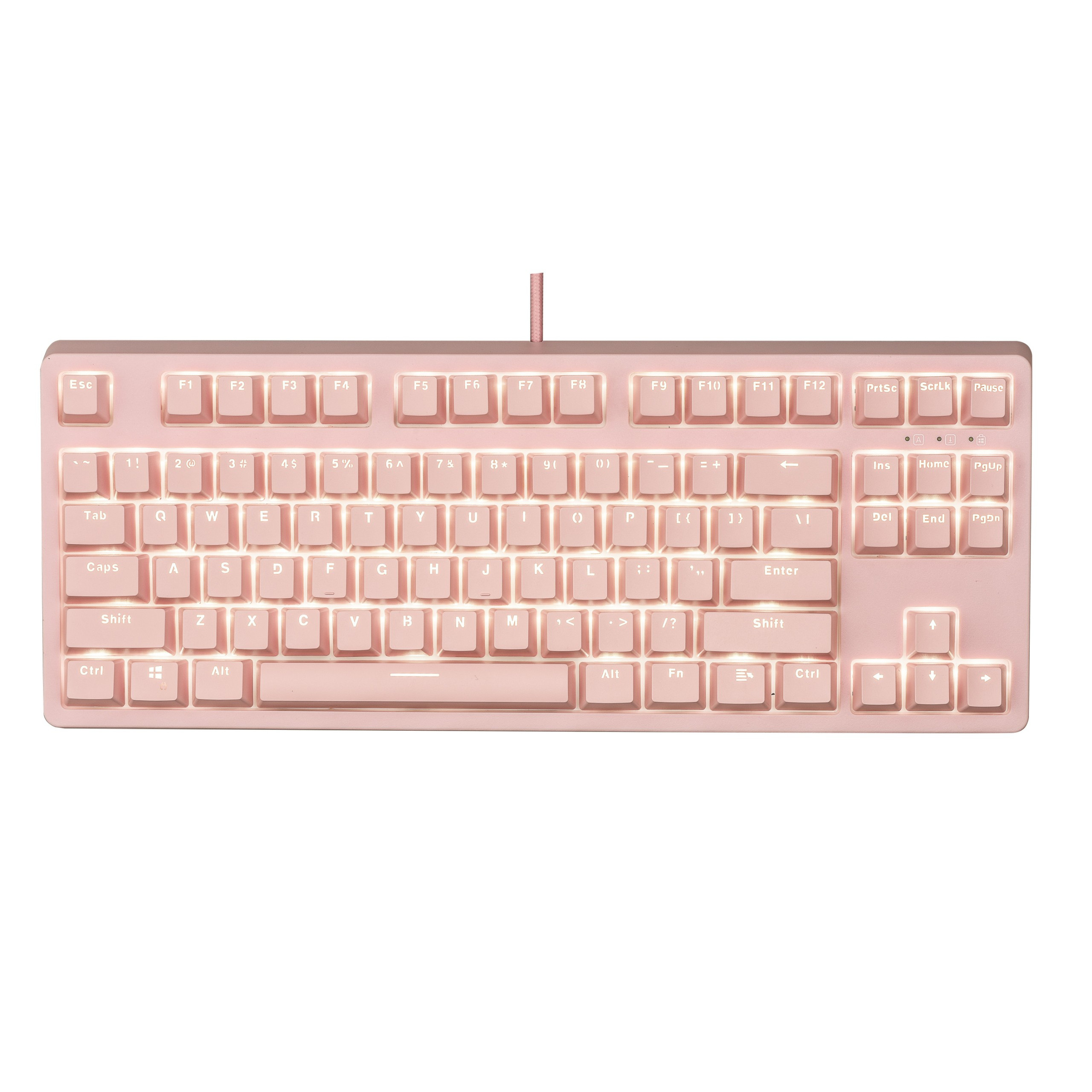 Bàn phím cơ E-Dra EK387 Pink Edition (Red Switch) - Hàng chính hãng