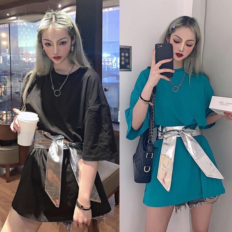 Áo Thun Nữ Tay Ngắn Dáng Rộng Dài Thời Trang Trẻ Trung