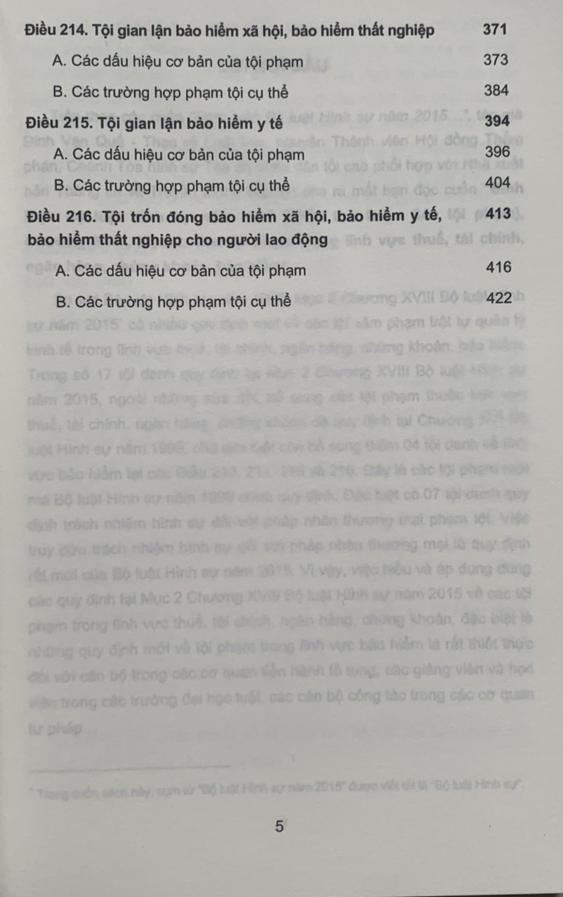 Bình luận Bộ luật hình sự năm 2015- Phần thứ hai các tội phạm (chương XVIII- mục 2)