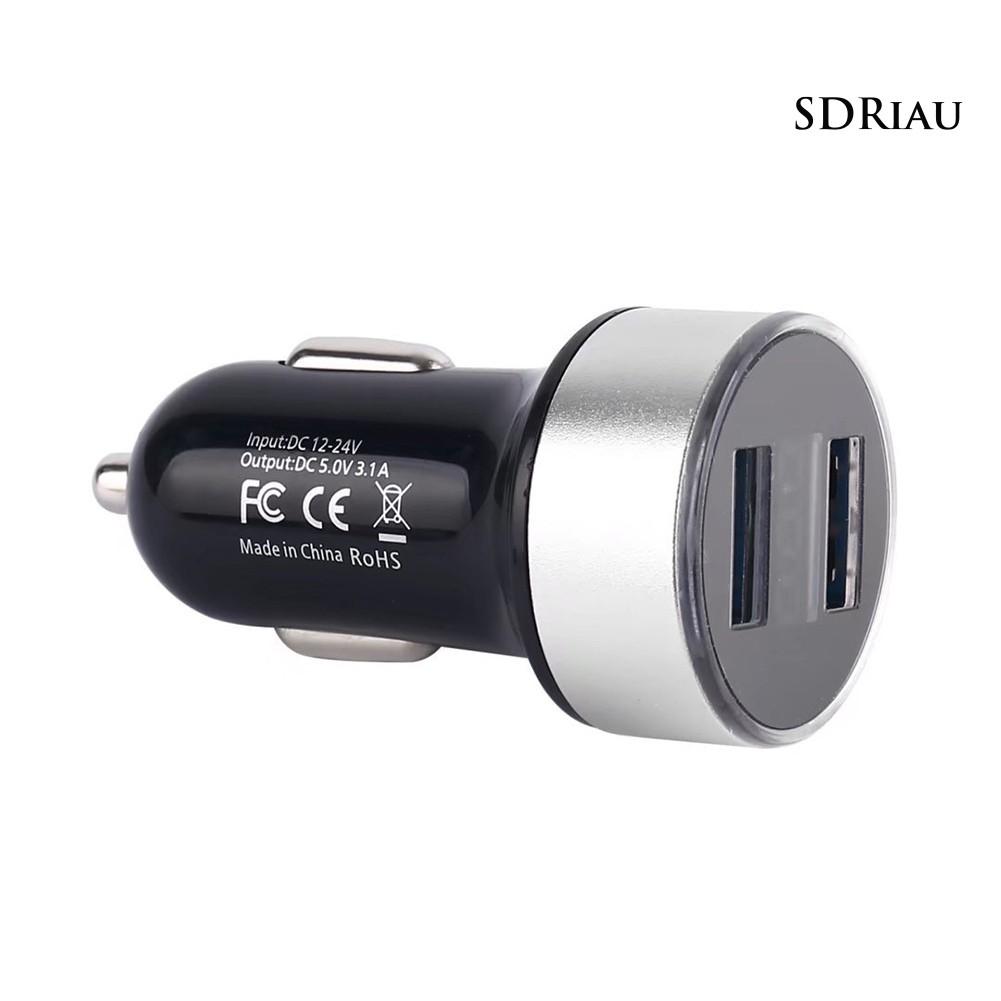 Tẩu Sạc Nhanh 3.1a Có Đèn Led Hiển Thị Cho Xe Hơi