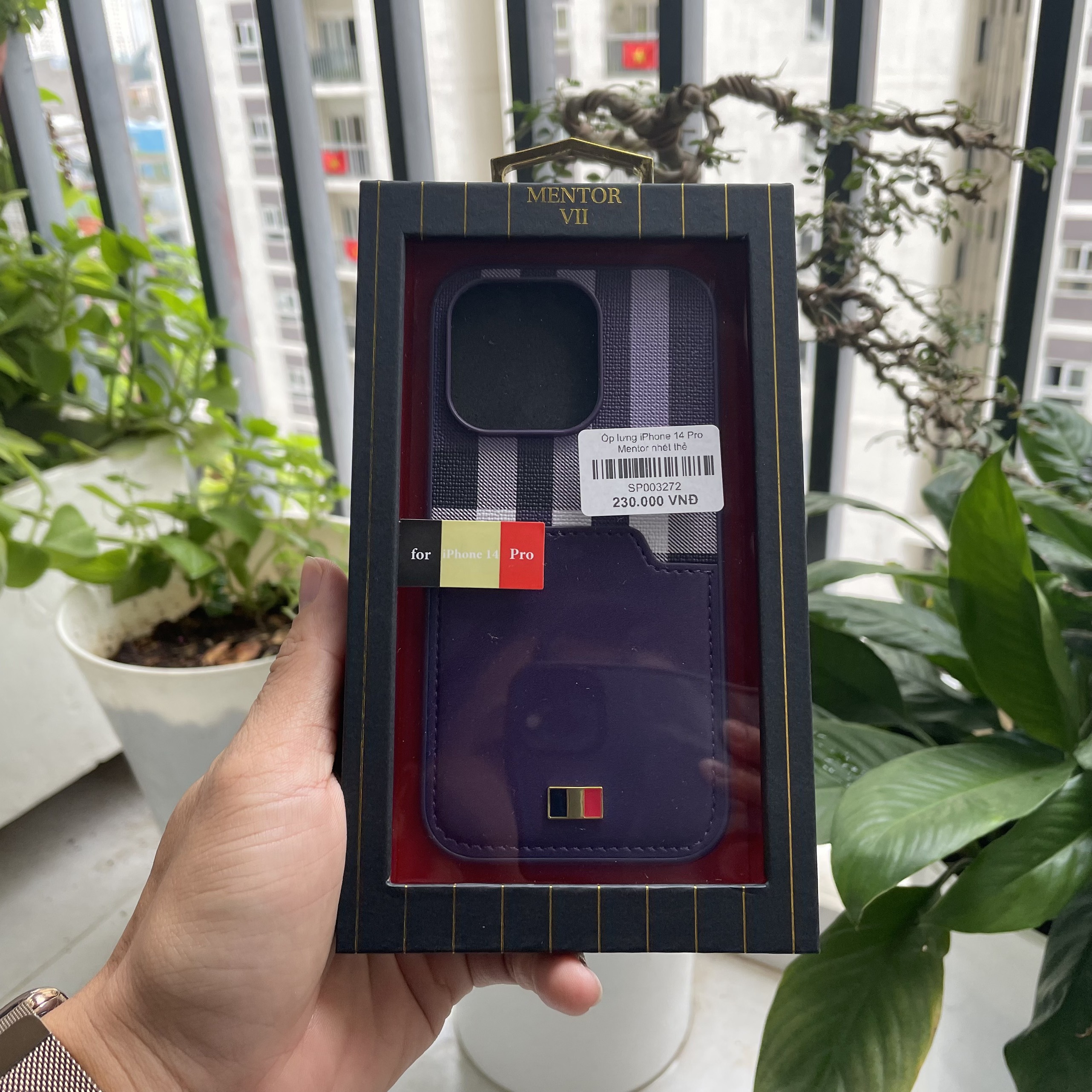 Ốp lưng Mentor VII dành cho iPhone 14 Pro có nhét thẻ - hàng chính hãng