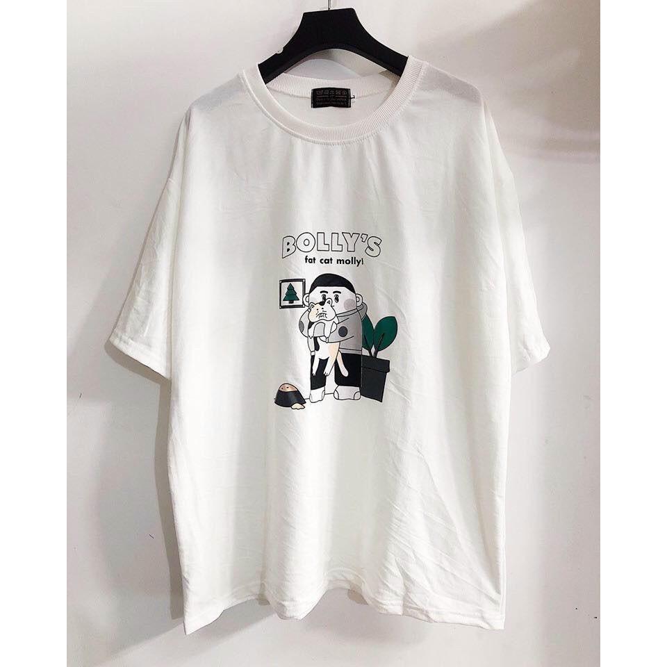 Áo Thun Tay Lỡ Unisex Hình con chó dễ thương Freesize
