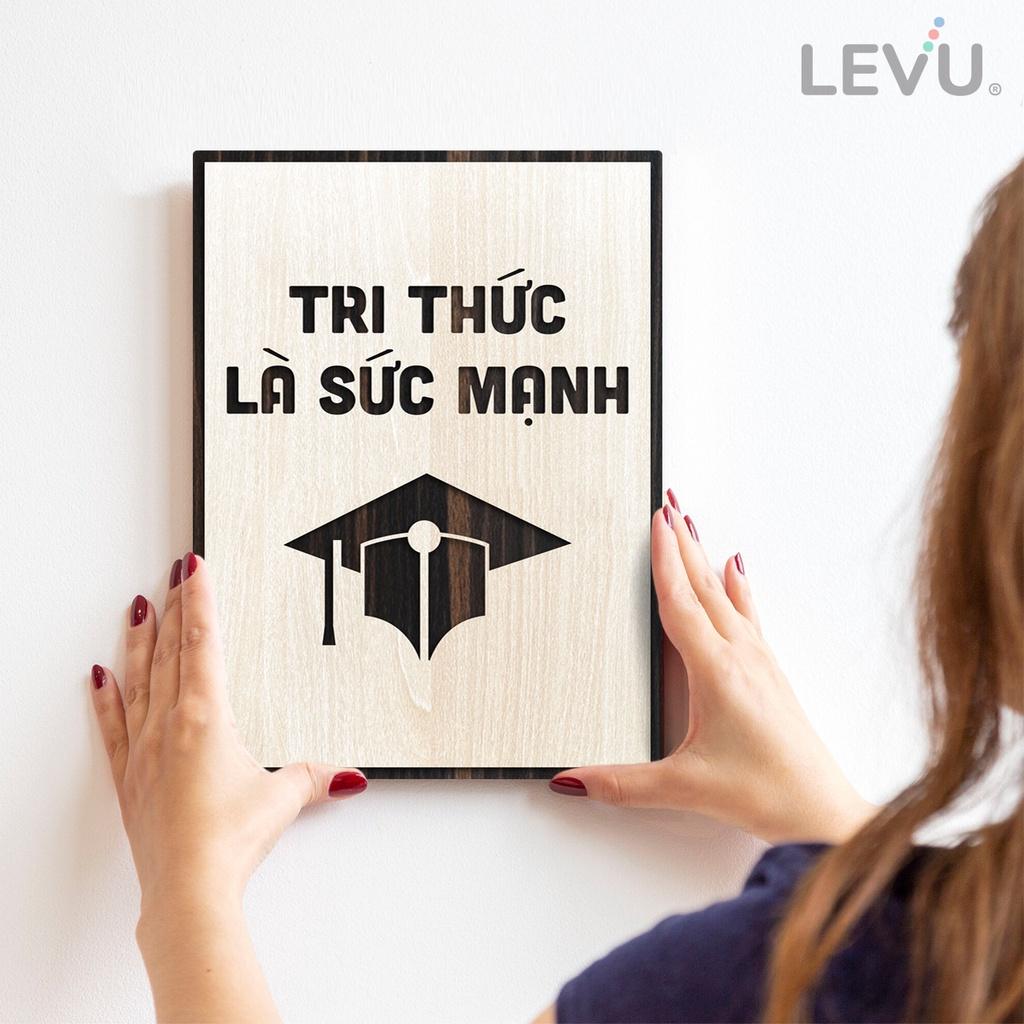 Tranh tạo động lực học LEVU LV045 "Tri thức là sức mạnh"