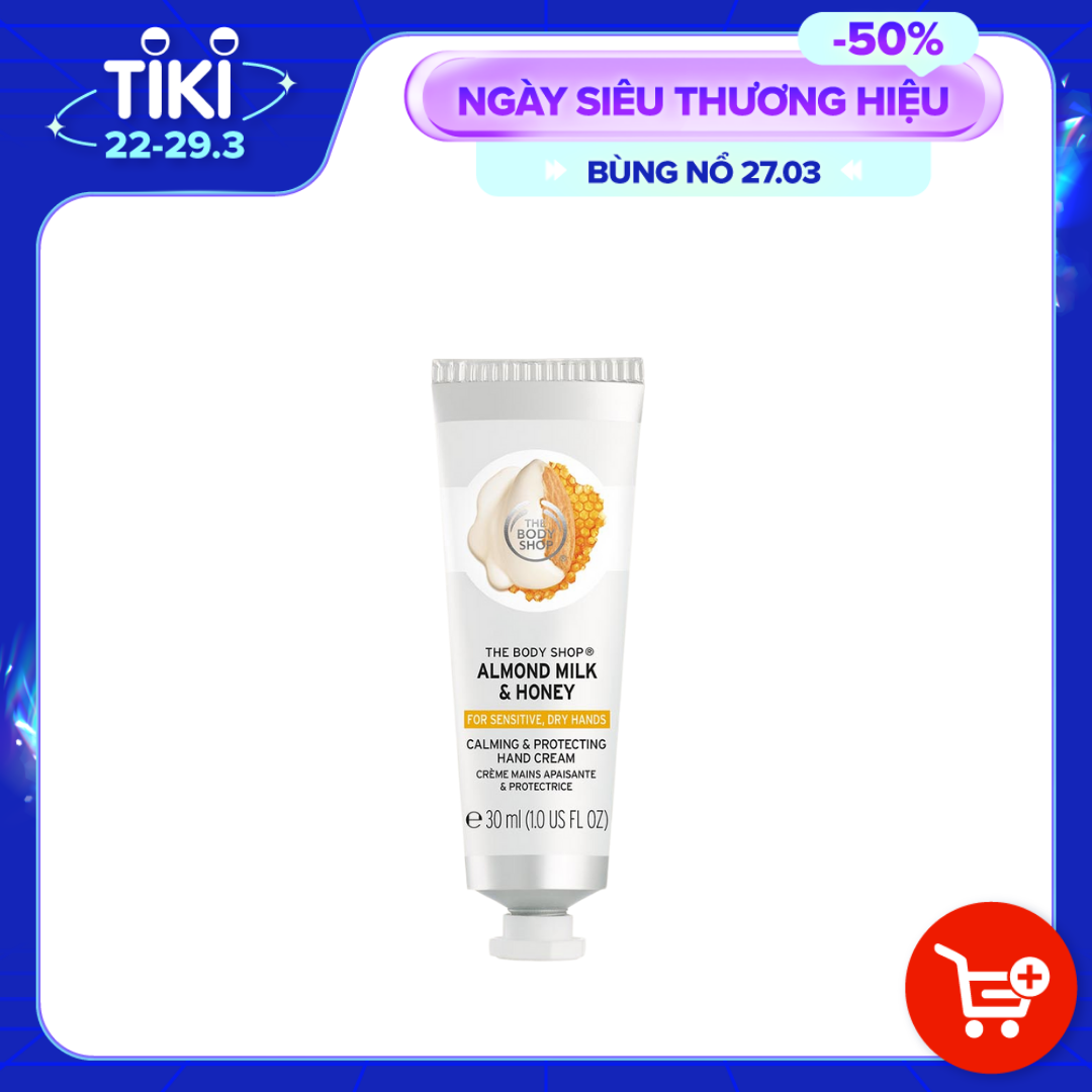 Kem Dưỡng Da Tay The Body Shop Almond Milk &amp; Honey Calming &amp; Protecting Hand Cream (30ml)